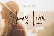 Sweety Lovers - Signature Script, a Script Font by PutraCetol Studio (Thumbnail 1 of 12)