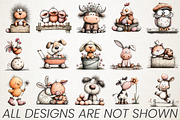 Cute Easter Farm Animal Clipart, an Illustration by RobertsArt (Thumbnail 6 of 6)