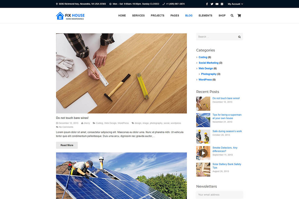 FixHouse - Home Repair & Business, a WordPress Template by Cherry Wordpress Theme (Photo 7 of 9)