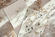 Watercolor White Butterflies, a Decorative Illustration by ThaismotaCreativeCo (Thumbnail 3 of 5)