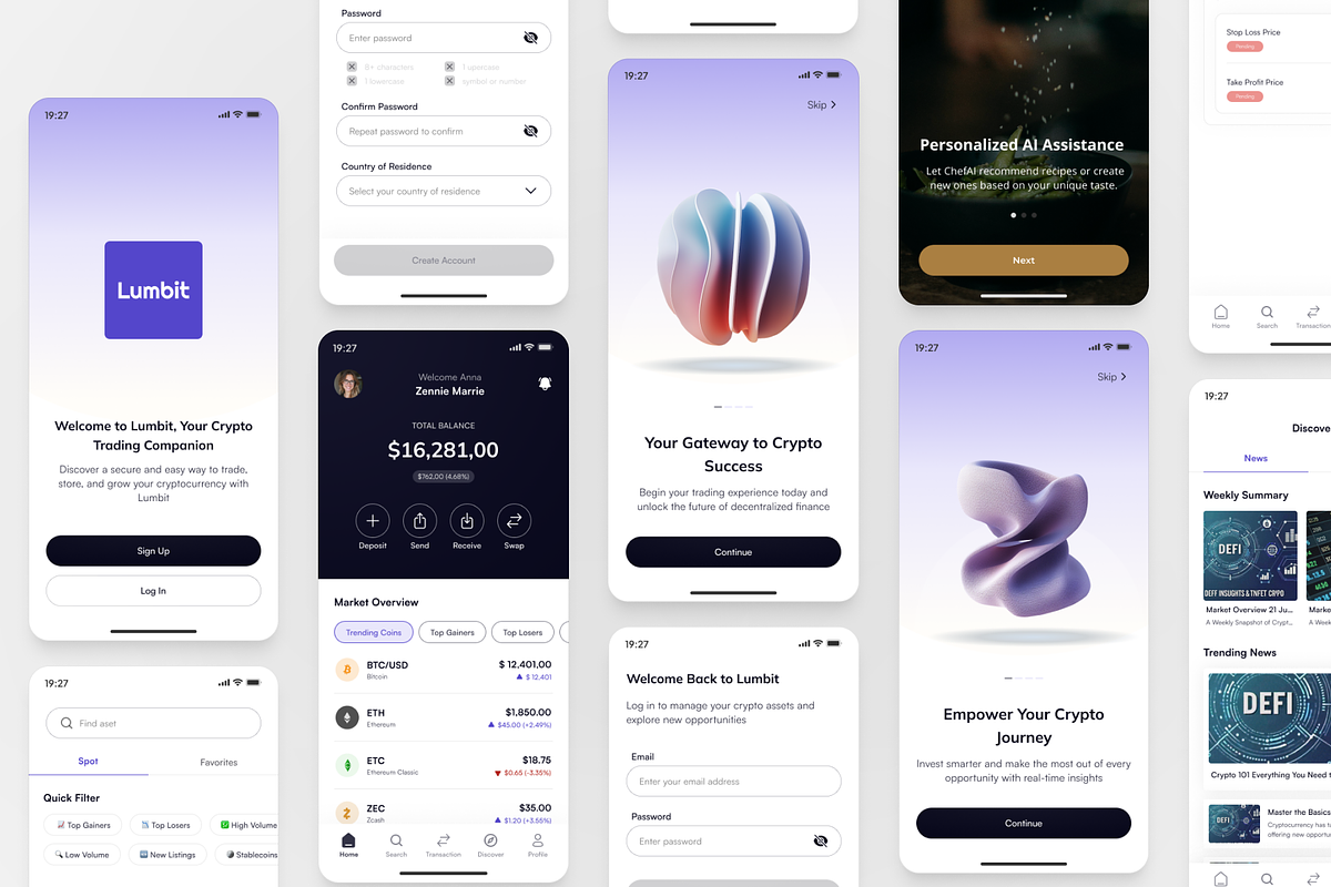 Lumbit - Crypto Wallet Premium APP, an UI Kit Template by Nait Creative (Photo 4 of 7)