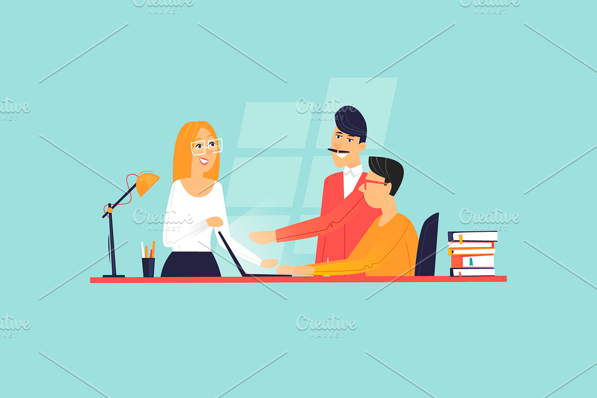Teamwork, a Person Illustration by Podis (Photo 3 of 5)
