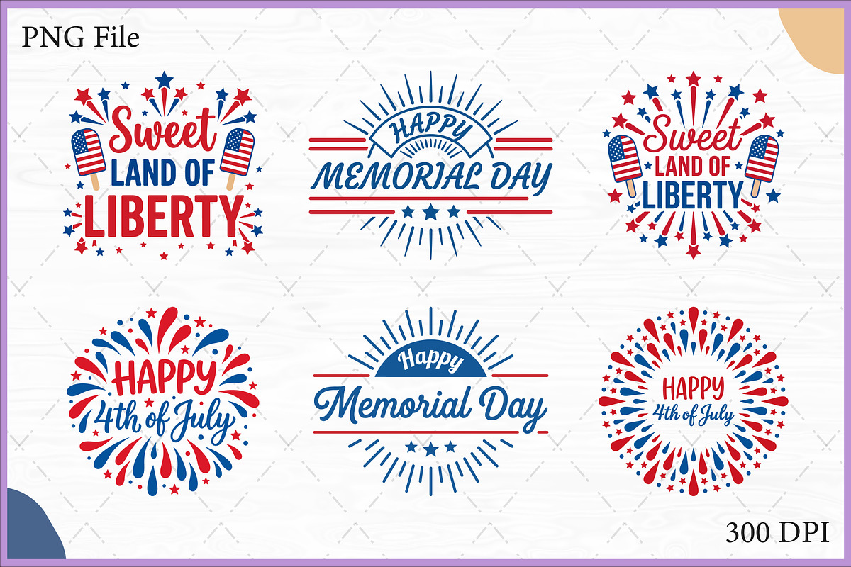 Memorial Day & 4th of July SVG Set, an Object Illustration by Gfx Expert Team (Photo 1 of 3)