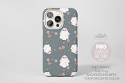 Halloween Ghost Seamless Pattern, a Pattern Graphic by Mastilo Designs (Thumbnail 2 of 6)