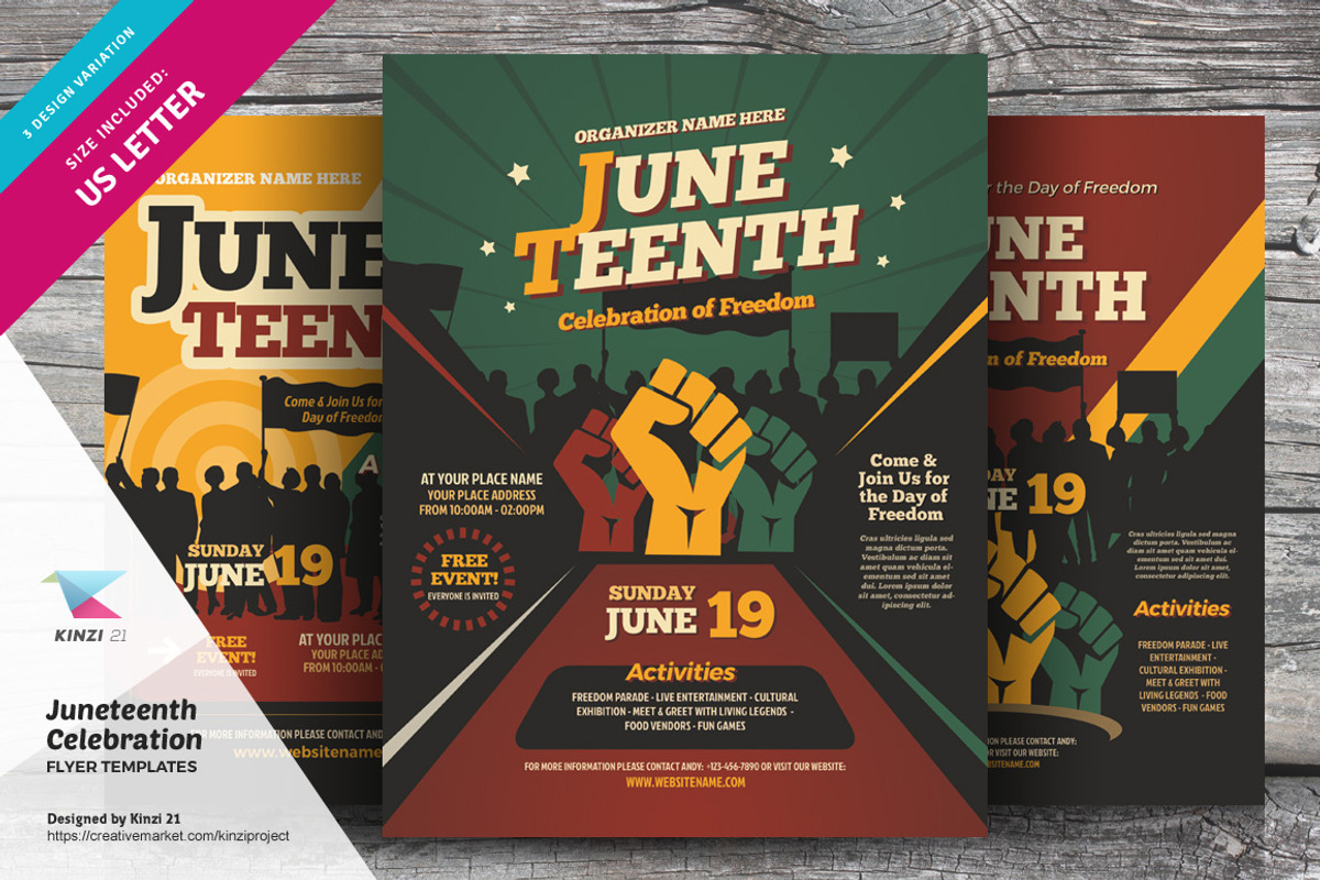 Juneteenth Celebration Flyers, a Flyer Template by kinzi21 (Photo 1 of 4)