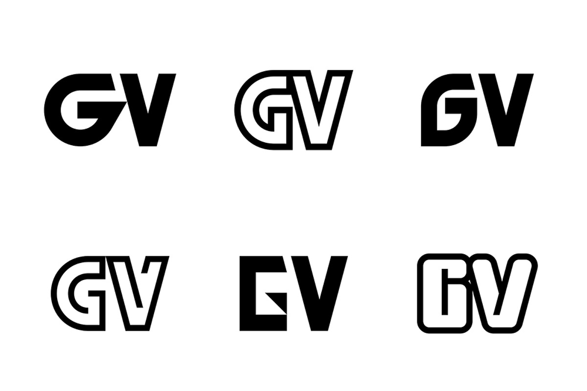 Set of letter GV logos, an Object Graphic by NataliiaVolyk