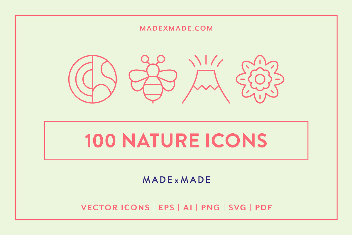 Nature Line Icons, an Outline Icon by Made by Made (Photo 1 of 7)