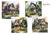 Cottages and gazebos, watercolor, an Object Illustration by AkvarelRiver (Thumbnail 8 of 9)