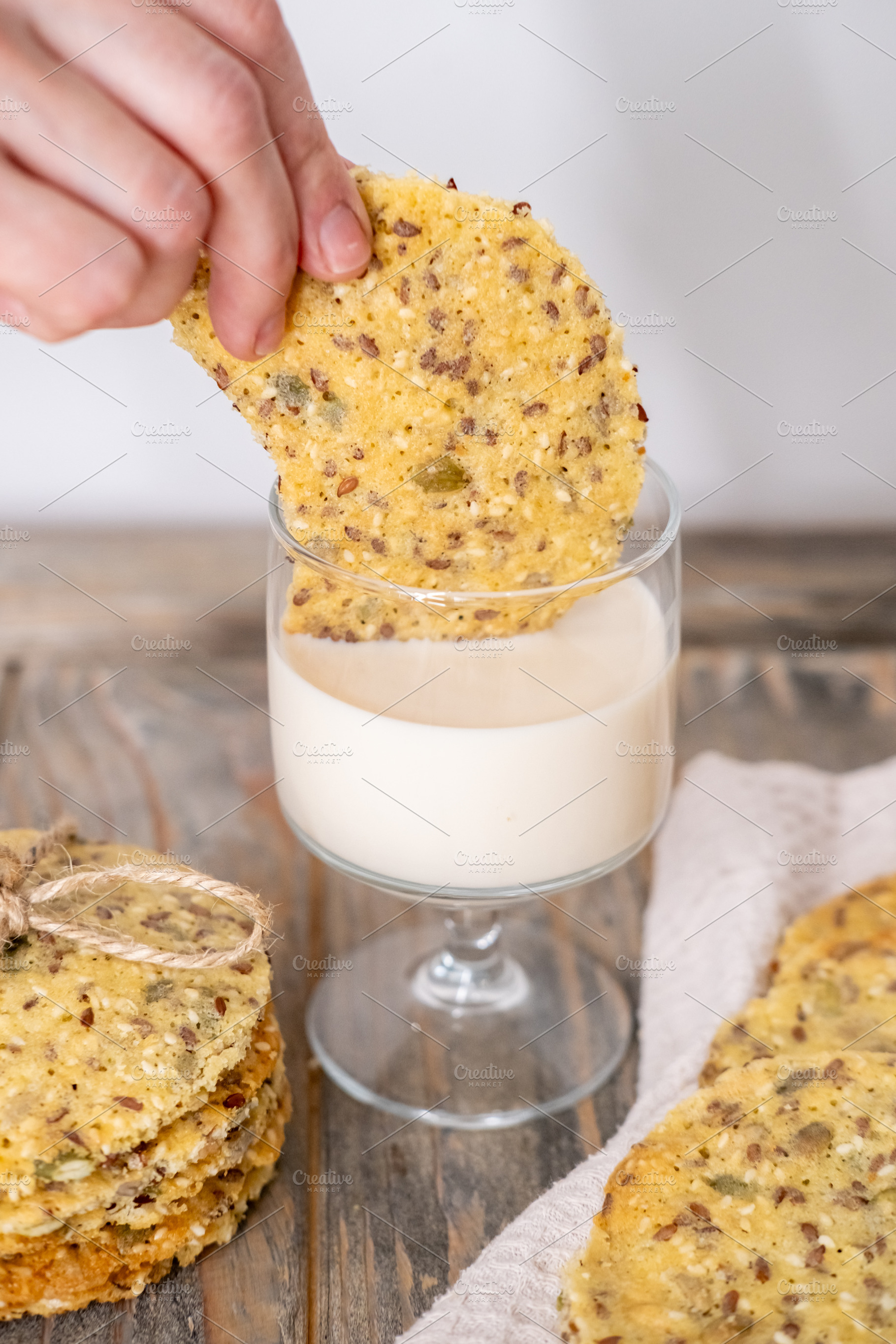 Home pastry grain biscuits hand cookies glass, a Person Photo by Photo Drive Studio