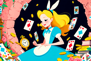 Alice falls down a rabbit hole surro, an Arts & Entertainment Photo by TatsianaSalauyova