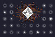 Vintage Vector Light Rays, an Illustration by cloverandcrow (Thumbnail 1 of 4)