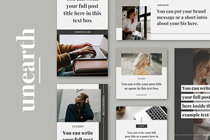 Unearth Social Media Templates