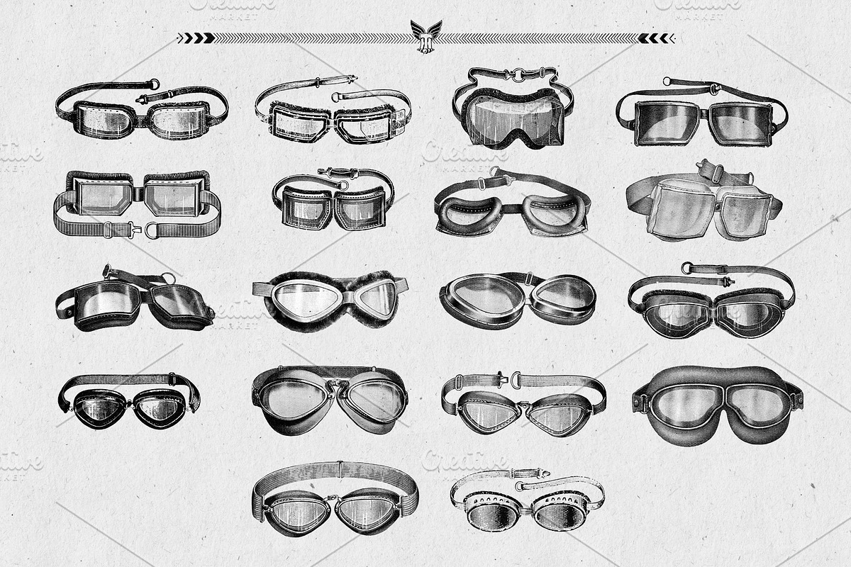 Classic Motor Bike Car Parts '33-'39, an Illustration by ArtefShop (Photo 6 of 13)
