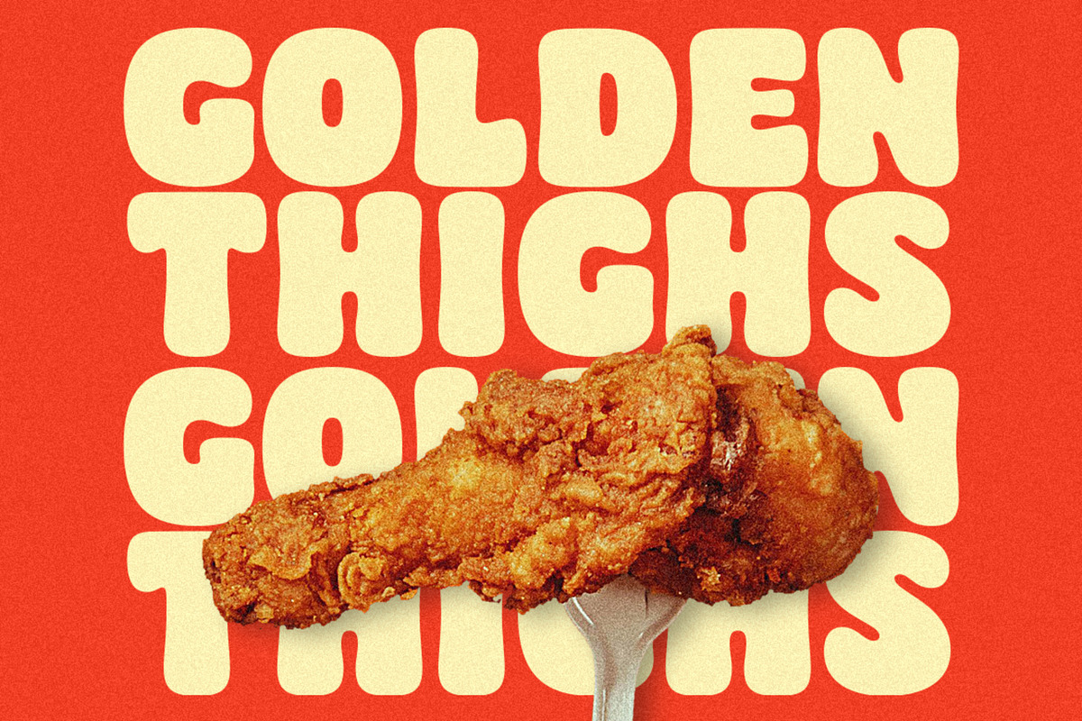 Chomp A Bold Chubby Font, a Sans Serif Font by Glowtype (Photo 5 of 15)