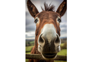 close-up of donkeys muzzle and, an Animal Photo by Sergey Kotenev