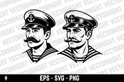 Classic sailor or captain portrait, a Person Illustration by Vectorhight (Thumbnail 2 of 3)