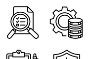 32 Accounting Bookkeeping Icon Set, an Outline Icon by adenpinkstore (Thumbnail 6 of 15)