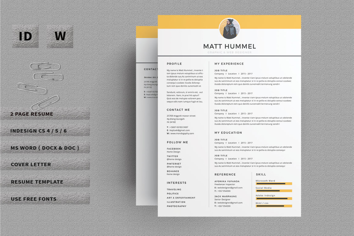 Resume/CV Bundle, a Resume Template by Occy Design (Photo 6 of 12)