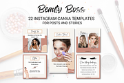 22 Beauty Boss Instagram Templates, a Social Media Template by Create & Bloom (Thumbnail 1 of 7)