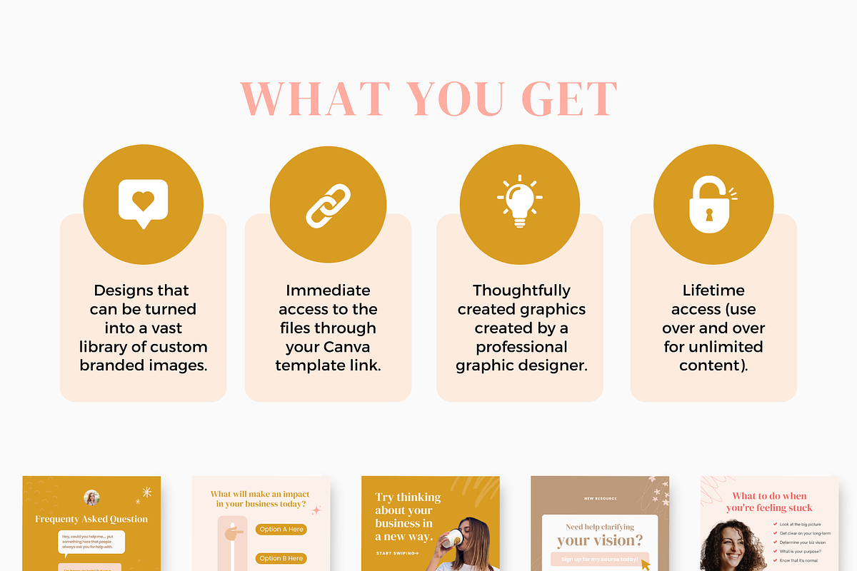 Boho Instagram Templates, Canva, a Social Media Template by Ciera Design Templates (Photo 7 of 10)