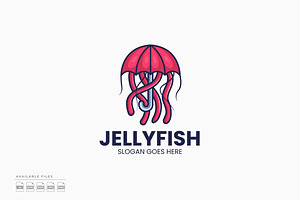 Umbrella Jellyfish Logo, a Branding & Logo Template by Zeer Graphic
