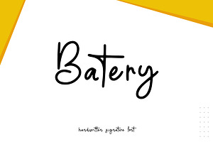 Batery - Handwritten Script Font