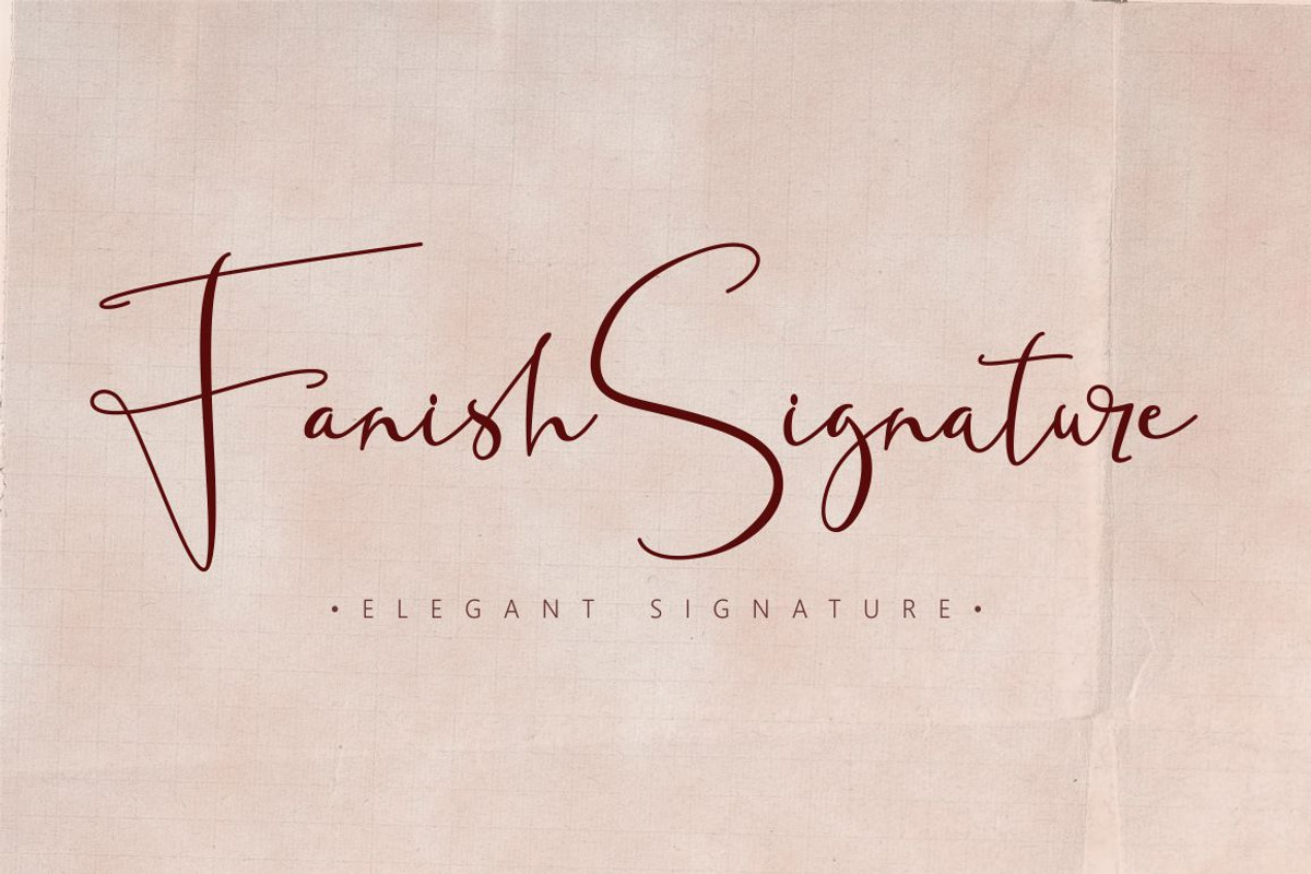 Fanish Elegant Signature Font, a Script Font by PutraCetol Studio (Photo 1 of 11)