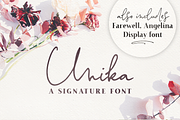 Unika Lite signature font, a Script Font by Ana's Fonts (Thumbnail 1 of 10)