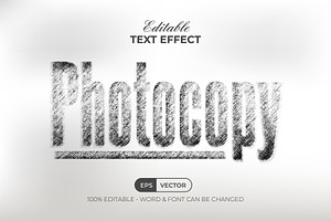 Photocopy Text Effect Style