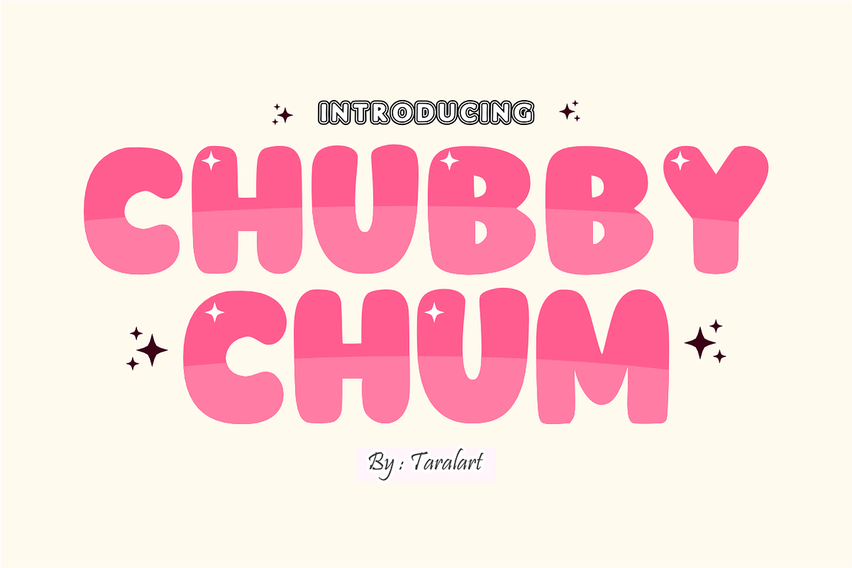 Chubby Chum - Playful Bubble Font, a Sans Serif Font by KiddoGlyphs Studio (Photo 1 of 5)