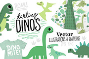 Darling Dinos - Illustration Set, an Animal Illustration by Illustrations by Jessie (Thumbnail 1 of 5)