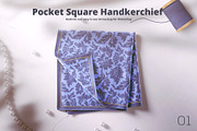 Silk Square Handkerchief Mockup 01, a Print Template by WebAndCat (Thumbnail 1 of 5)