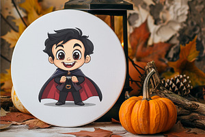 Cute Cartoon Dracula. TShirt Sticker