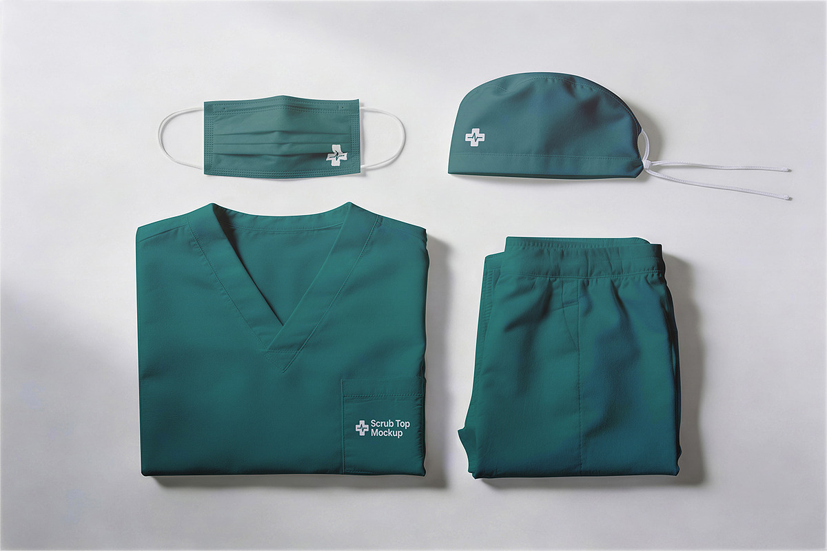 Medical Scrub Set Mockup, a Product Mockup by Pitchlook.Studio (Photo 3 of 4)