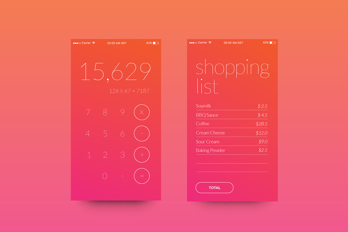 Daily UX UI Kit for App Design, a Background Graphic by Orange Graphics (Photo 2 of 6)