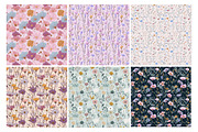 Pastel Wildflower Digital Paper, an Illustration by Daily.Designs (Thumbnail 5 of 6)