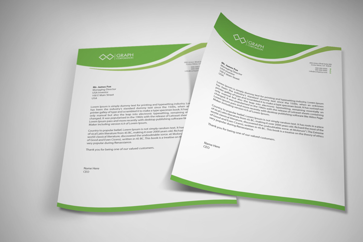 Letterhead, a Stationery Template by asimalikhan555 (Photo 3 of 4)