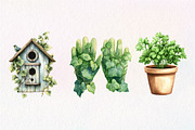 Green Garden Clipart, an Illustration by Dream Creation (Thumbnail 5 of 6)