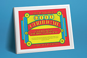 Red Yellow Vintage Gift Certificate, a Stationery Template by graphicook (Thumbnail 2 of 3)
