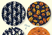 8 fun Halloween Party Patterns, a Pattern Graphic by Oksancia's Surface Design (Thumbnail 2 of 2)