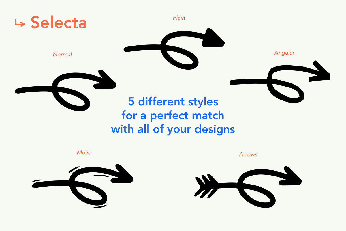 Selecta - Hand Drawn Arrows, an Object Graphic by David is Creative (Photo 2 of 6)