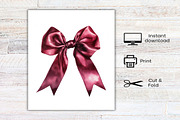 Watercolor Burgundy Beauty Clipart, an Illustration by Canvas Craft (Thumbnail 7 of 7)