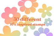 Groovy Stamp Set for Procreate, a Brush Add-On by cathconofolio (Thumbnail 3 of 4)