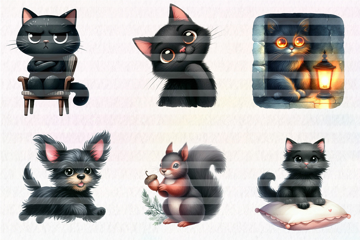 Cute Evil Animals Clipart, an Illustration by CreationArt (Photo 5 of 5)