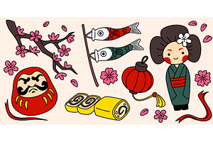 Cute traditional Japanese cultural, an Object Illustration by art PVP - market