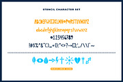 Quirky Stencil Decorative Font, a Handwritten Font by Graphic Spirit (Thumbnail 2 of 8)