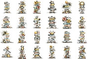 Whimsical Summer Singpost Clipart, an Illustration by designcity5 (Thumbnail 2 of 5)