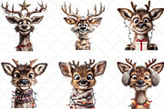 Christmas Deer Clipart, an Illustration by Black Bird Studio (Thumbnail 3 of 6)