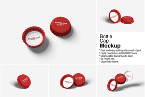 Bottle Cap Mockup, a Product Mockup by Indah