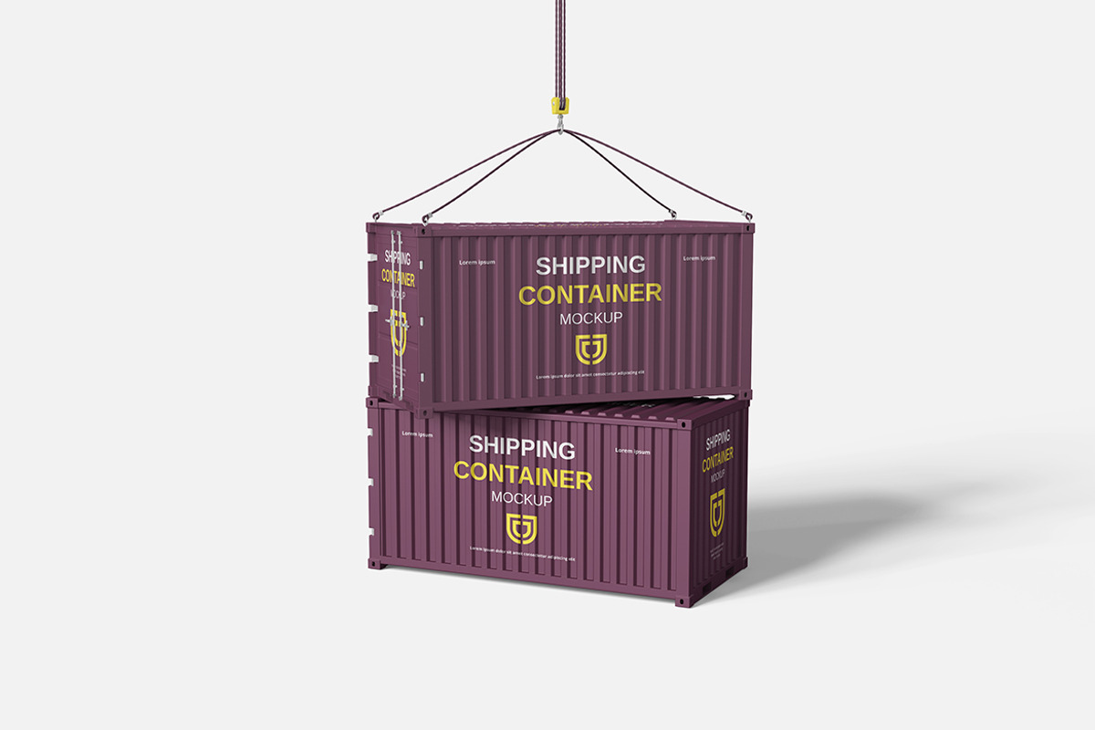 Shipping Container Mockup, an Advertising Mockup by Indah (Photo 6 of 6)